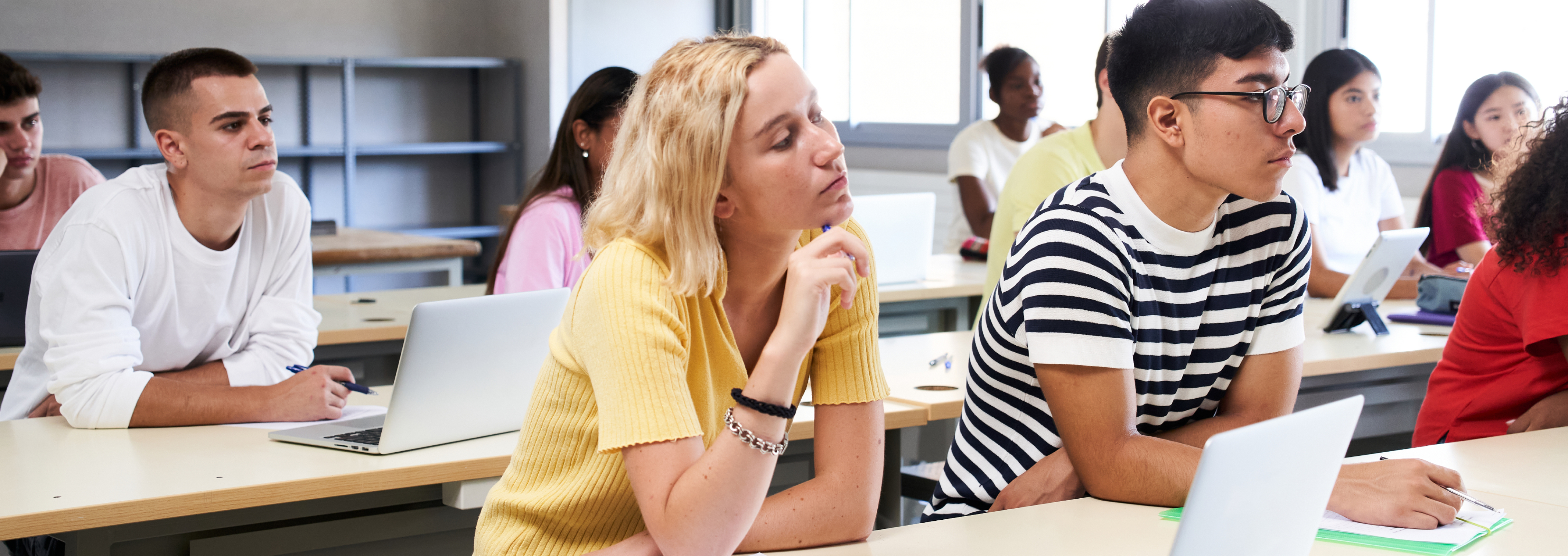 Students paying close attention to lecture